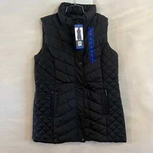 Weatherproof Women's vest Button up Black with Pockets Size L New with Tags